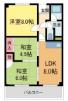 西宮市上甲東園の賃貸物件 間取画像