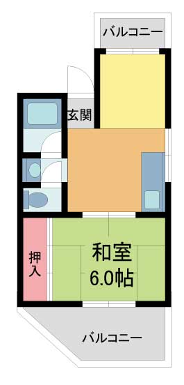 西宮市池田町（ＪＲ東海道本線（近畿）西宮駅）のマンション賃貸物件 間取画像